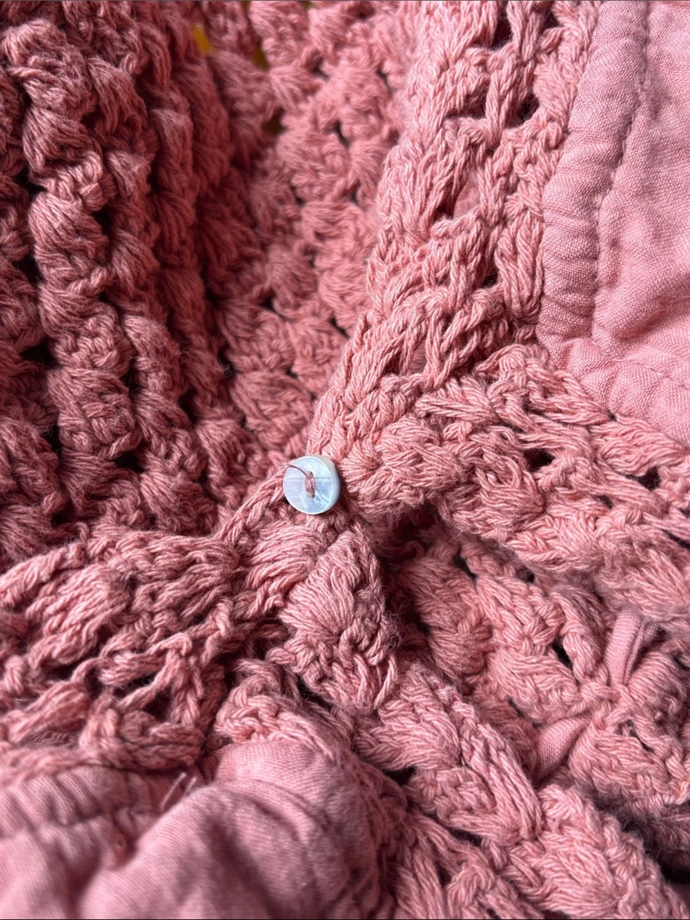 REVOLVE Free People Megan Crochet Top in Coral Sand